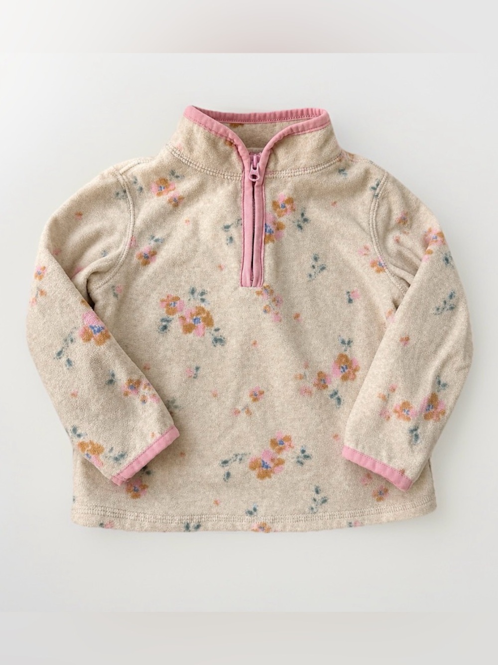 OshKosh B’gosh Floral Fleece Quarter Zip Pullover 18M
